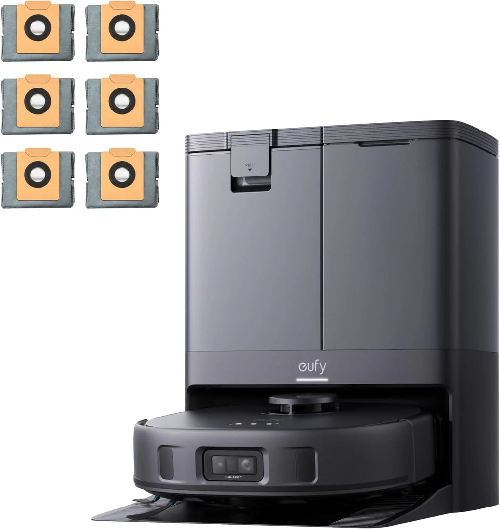 Robot odkurzający eufy X10 Pro Omni z systemem MopMaster 2.0 (8000 Pa), technologią inteligentnej nawigacji iPath, automatycznie opróżniającym się zbiornikiem na kurz o pojemności 2,5 l (Czarny)