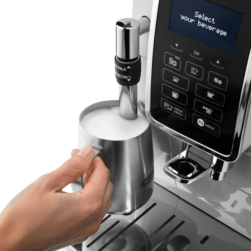 De’Longhi Dinamica ECAM 350.55.B Automatyczny Ekspres do Kawy, Tworzywo Sztuczne, 1450 W, 1,8 L, Czarny