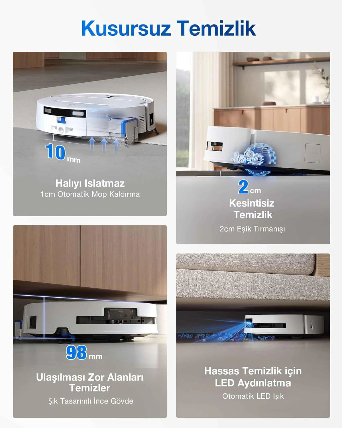 ECOVACS DEEBOT T80 Omni 18000Pa Robot Odkurzacz Biały