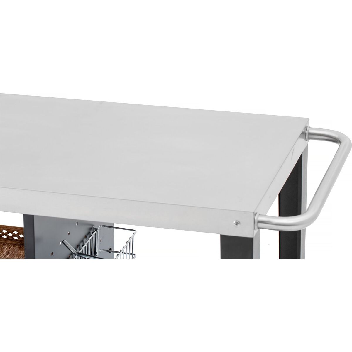 Wózek do serwowania grilla „Gelia” 117 x 59 cm – stal nierdzewna – czarny