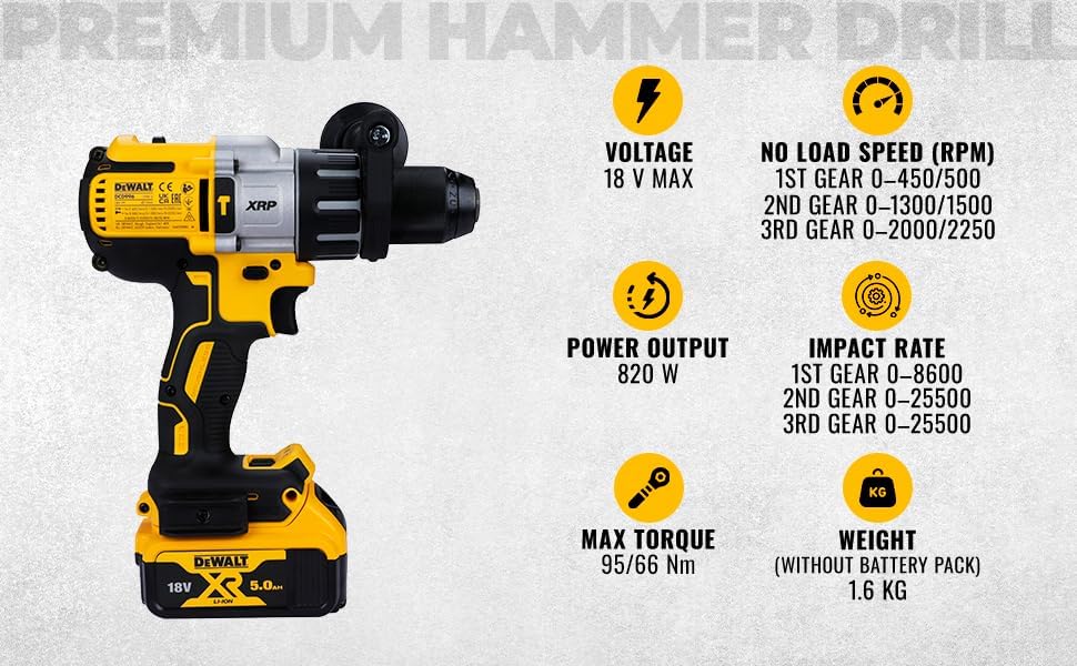 Dewalt Wkrętarka, Czarny/Żółty, 2000 obr./min