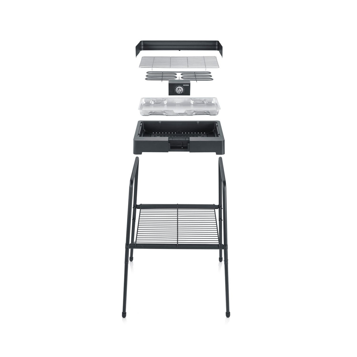Grill z nogami czarny 2200 W Pg 8566 Severin