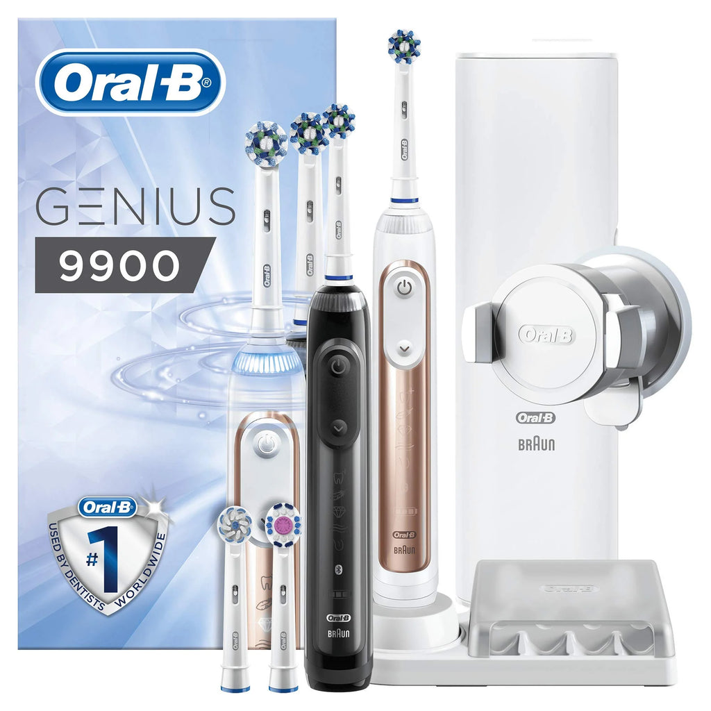 Oral-B 4210201182917 Genius 9900 elektryczna szczoteczka do zębów z 2 końcówkami, powered by braun