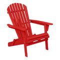 Techniczny opis: Czerwony fotel Adirondack z drewna