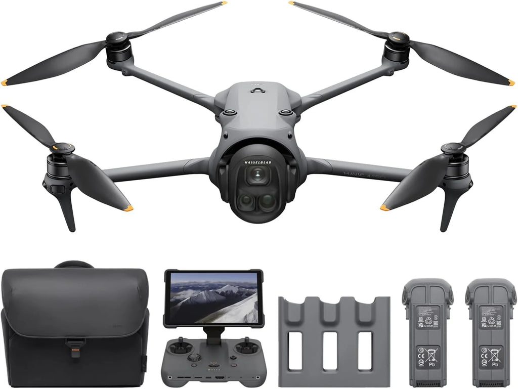 DJI Mavic 4 Pro 512 GB Creator Combo z DJI RC Pro 2, flagowy dron trójkamerowy z kamerą Hasselblad CMOS 100 MP 4/3, maksymalny czas lotu 51 minut, trzema bateriami, koncentratorem ładowania i nie