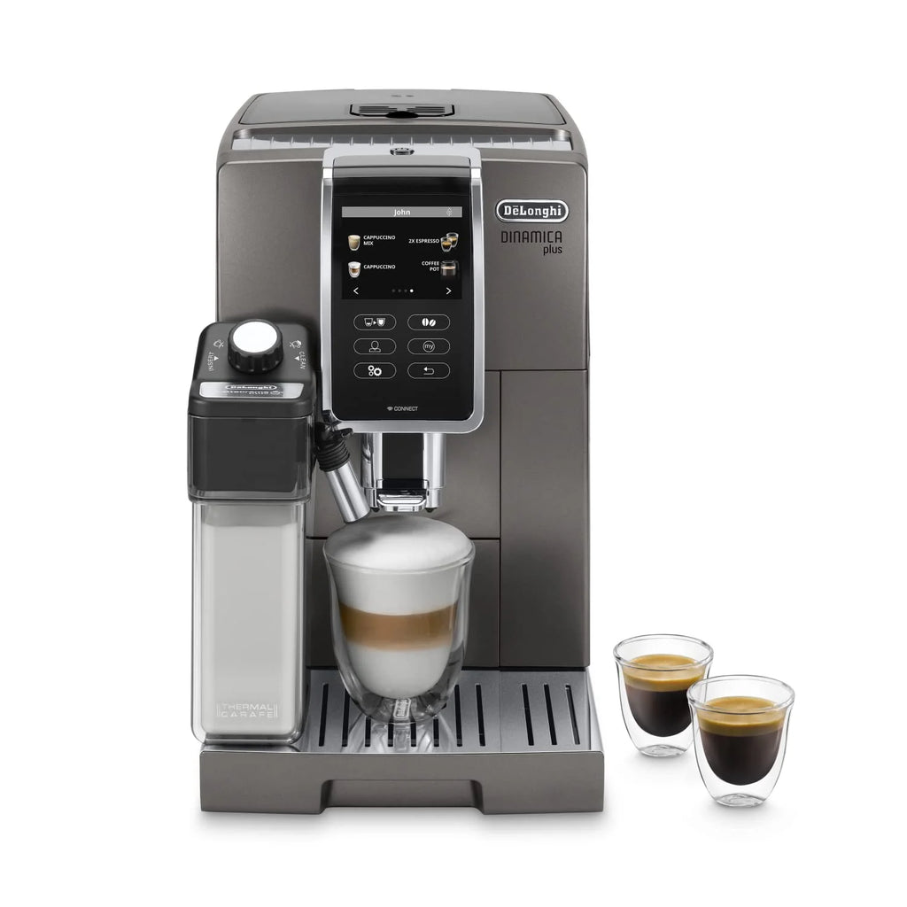 De’Longhi Dinamica ECAM 350.55.B Automatyczny Ekspres do Kawy, Tworzywo Sztuczne, 1450 W, 1,8 L, Czarny