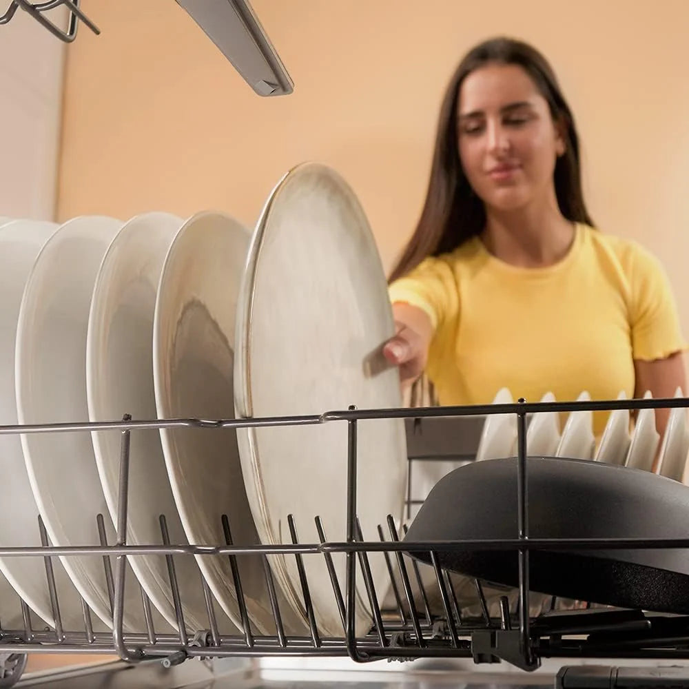 Cecotec Zmywarka Wolnostojący 60 cm Bolero Aguazero 6200 Inox D. Klasa D, 14 sztućców, 6 Programów z Dual Zone Wash, Dry+, Turbo Dry+, Pół obciążenia, Delay Start i Electronic AquaStop