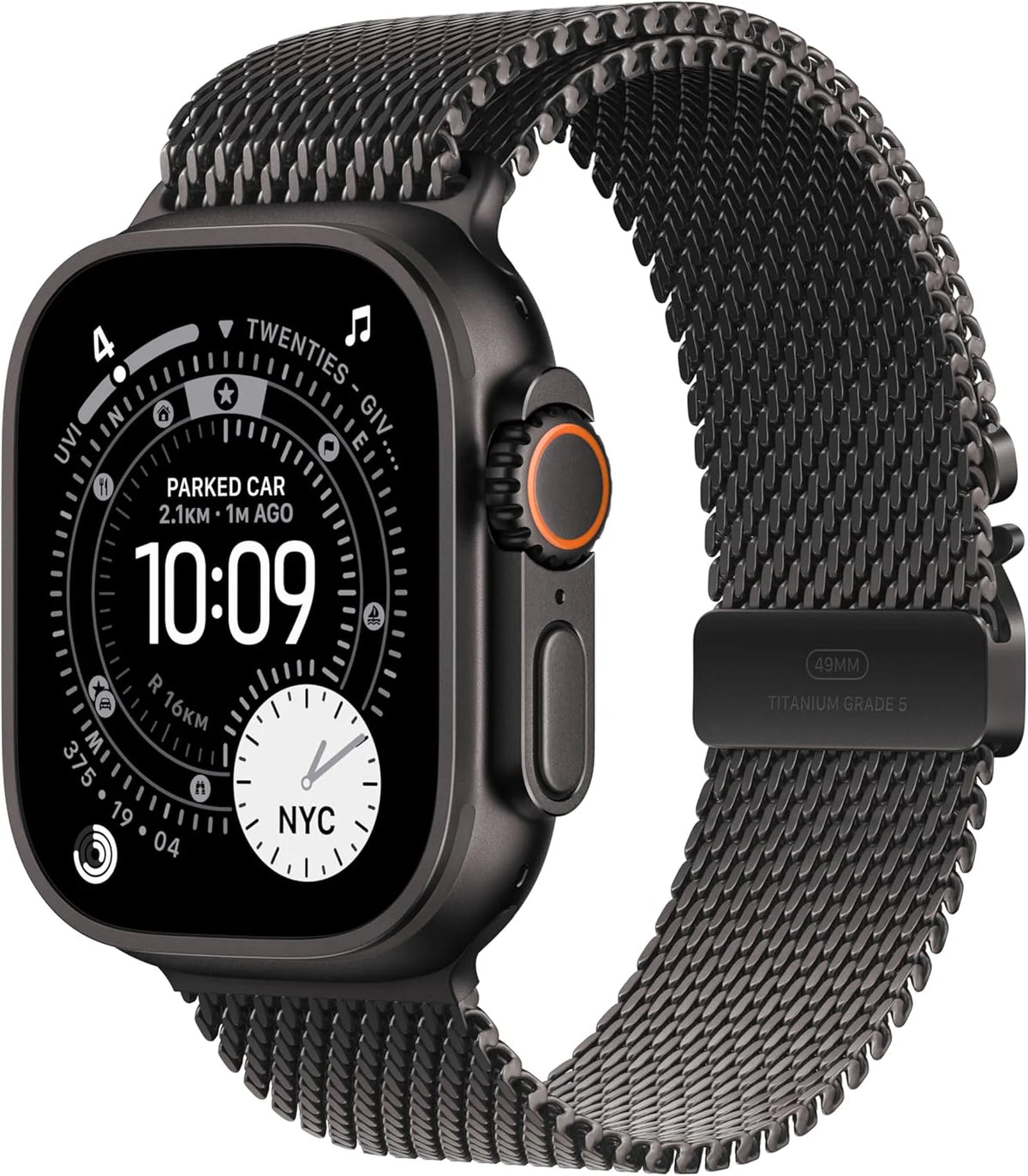 Apple Watch Ultra 3 GPS + Cellular 49 mm, najwyższej klasy zegarek do biegania i innych sportów z wytrzymałą kopertą z tytanu kolor czarny + Alpine Loop kolor czarny - M
