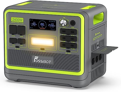 FOSSiBOT-Polska przenośna Stacja zasilania 2048 Wh Lifepo4, 2400W F2400 XT90 APP(F2400)