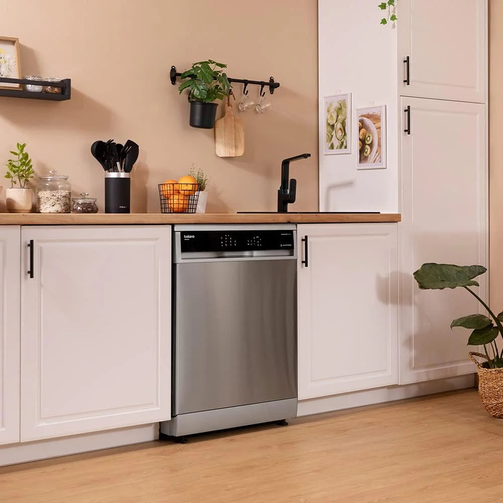 Cecotec Zmywarka Wolnostojący 60 cm Bolero Aguazero 6200 Inox D. Klasa D, 14 sztućców, 6 Programów z Dual Zone Wash, Dry+, Turbo Dry+, Pół obciążenia, Delay Start i Electronic AquaStop
