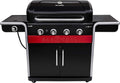 Grill hybrydowy Gas2Coal®: Trzypalnikowy grill gazowo-węglowy, wykończenie w kolorze czarnym.(3 quemadores/Parrilla para barbacoa)