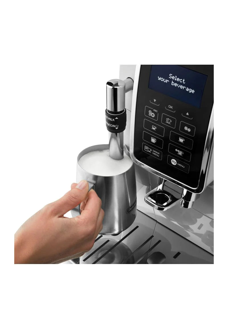 De’Longhi Dinamica ECAM 350.55.B Automatyczny Ekspres do Kawy, Tworzywo Sztuczne, 1450 W, 1,8 L, Czarny