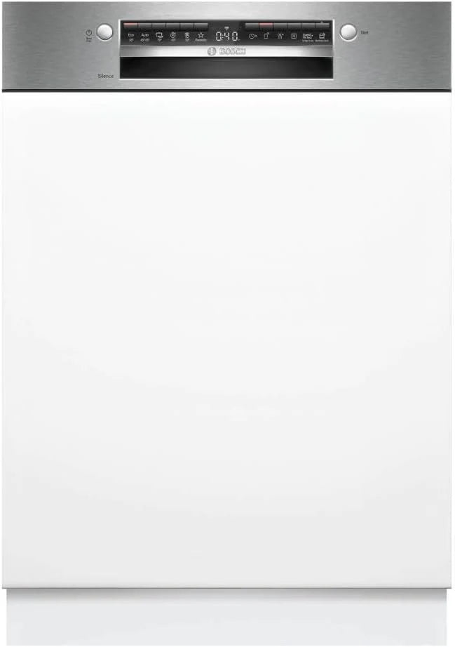 Bosch SMI4HVS14E seria 4 inteligentna, częściowo zintegrowana zmywarka, 60 cm, kosze VarioFlex, potrójny stelaż, Smart Start, Silence Program, AquaStop, EcoSilence Drive, stal szczotkowana