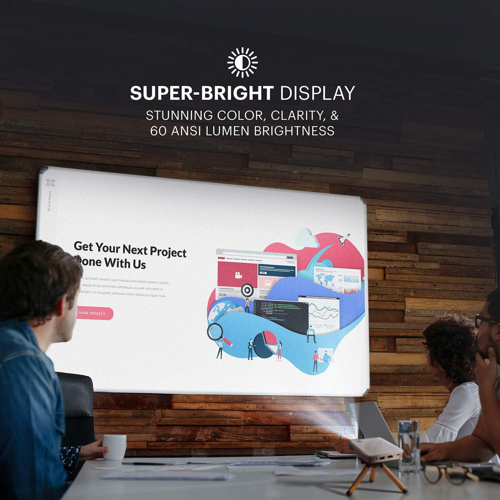 KODAK Luma 150 Przenośny projektor bezprzewodowy - Wideo i dźwięk 4K - 150 lumenów - Ekran 380 cm - HDMI, USB, Micro SD