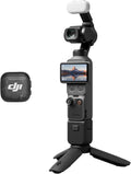 DJI Osmo Pocket 4 Creator Combo, kieszonkowa kamera Vlog, 1″ CMOS i 4K/240 kl./s, stabilizacja 3-osiowa, 2 x bezstratny zoom, wbudowana pamięć masowa 107 GB, nadajnik Mic 3, światło wypełniające