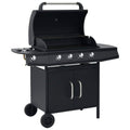 Grill gazowy Vidaxl z 4+1 palnikami, czarny(Por omisión)