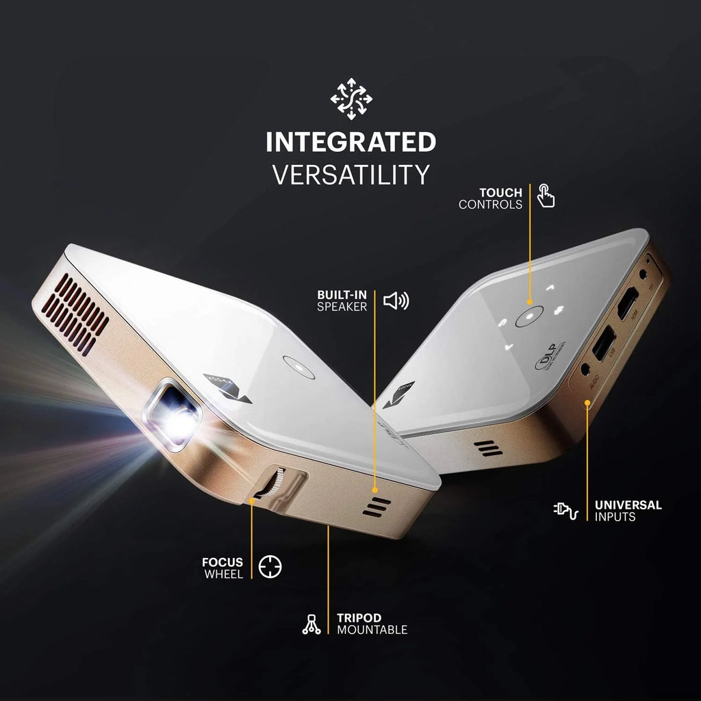 KODAK Luma 150 Przenośny projektor bezprzewodowy - Wideo i dźwięk 4K - 150 lumenów - Ekran 380 cm - HDMI, USB, Micro SD
