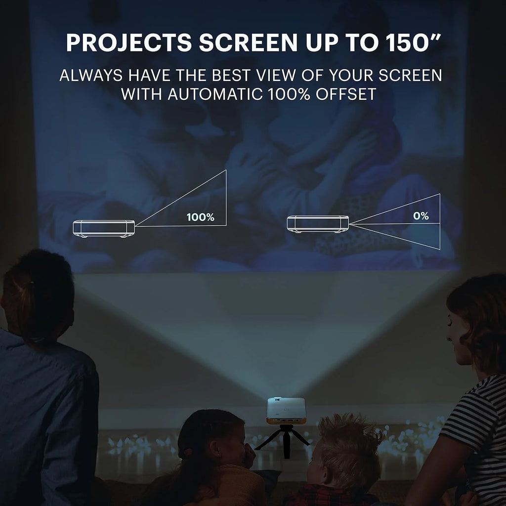 KODAK Luma 150 Przenośny projektor bezprzewodowy - Wideo i dźwięk 4K - 150 lumenów - Ekran 380 cm - HDMI, USB, Micro SD