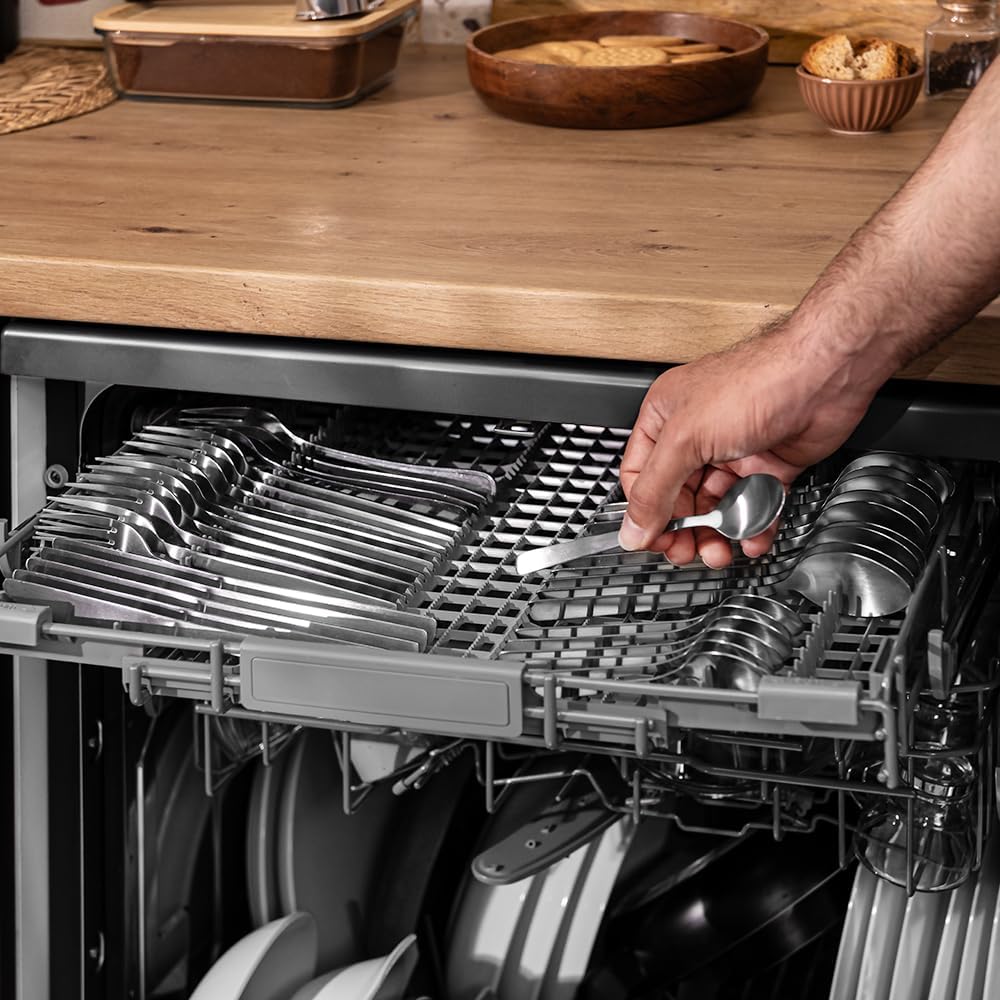 Cecotec Zmywarka Wolnostojący 60 cm Bolero Aguazero 6200 Inox D. Klasa D, 14 sztućców, 6 Programów z Dual Zone Wash, Dry+, Turbo Dry+, Pół obciążenia, Delay Start i Electronic AquaStop