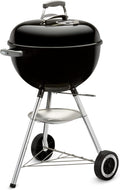 Weber Grill Węglowy Weber Original Kettle Premium, Pokryty Emalią Porcelanową, Powierzchnia Grillowania 57cm, System Czyszczenia One-Touch, Termometr w Pokrywie, Stojak Trójnożny, Kółka, Czarny(Classic/47cm)