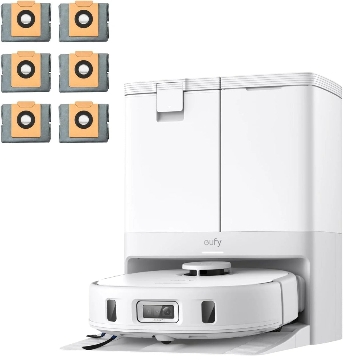 Robot odkurzający eufy X10 Pro Omni z systemem MopMaster 2.0 (8000 Pa), technologią inteligentnej nawigacji iPath, automatycznie opróżniającym się zbiornikiem na kurz o pojemności 2,5 l (Czarny)