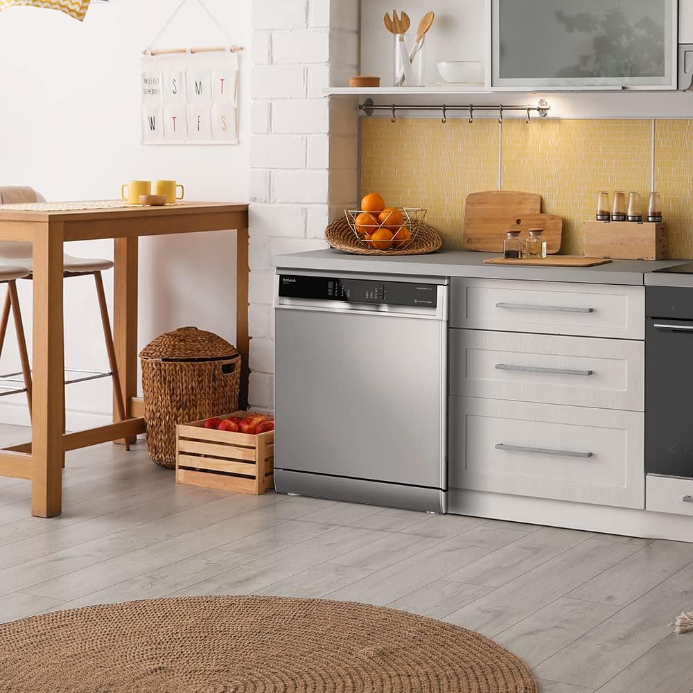 Cecotec Zmywarka Wolnostojący 60 cm Bolero Aguazero 6200 Inox D. Klasa D, 14 sztućców, 6 Programów z Dual Zone Wash, Dry+, Turbo Dry+, Pół obciążenia, Delay Start i Electronic AquaStop