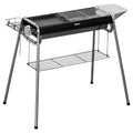 Grill węglowy Outsunny, stal nierdzewna, metal, 96x61x72 cm, czarny(Por omisión)