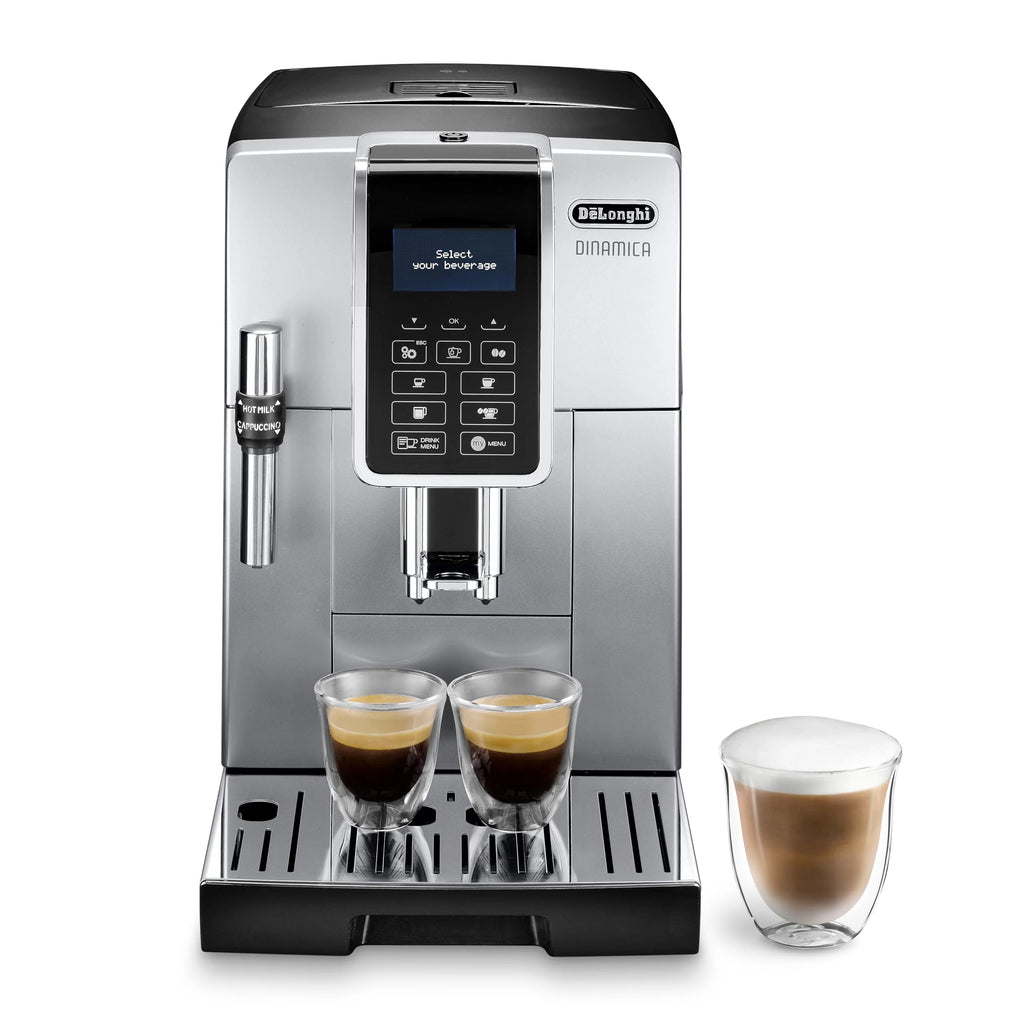De’Longhi Dinamica ECAM 350.55.B Automatyczny Ekspres do Kawy, Tworzywo Sztuczne, 1450 W, 1,8 L, Czarny