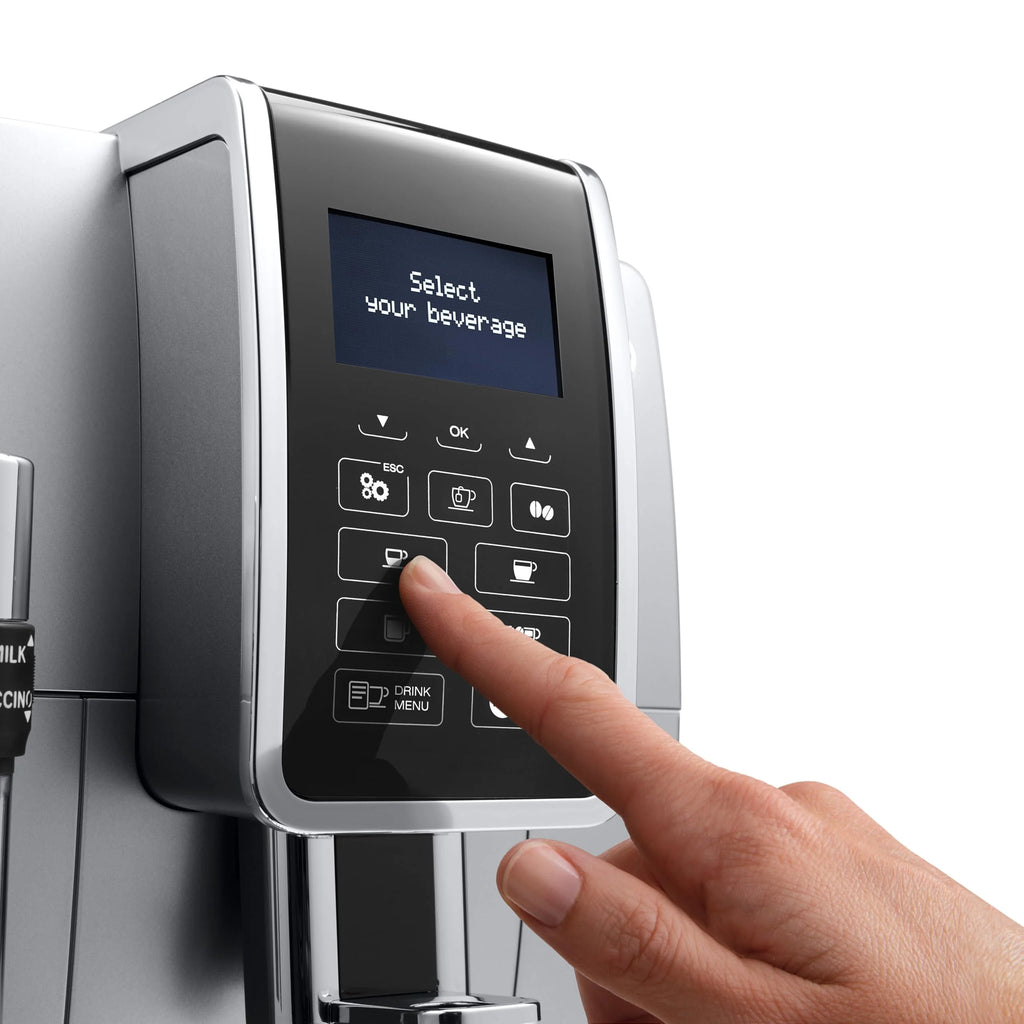De’Longhi Dinamica ECAM 350.55.B Automatyczny Ekspres do Kawy, Tworzywo Sztuczne, 1450 W, 1,8 L, Czarny