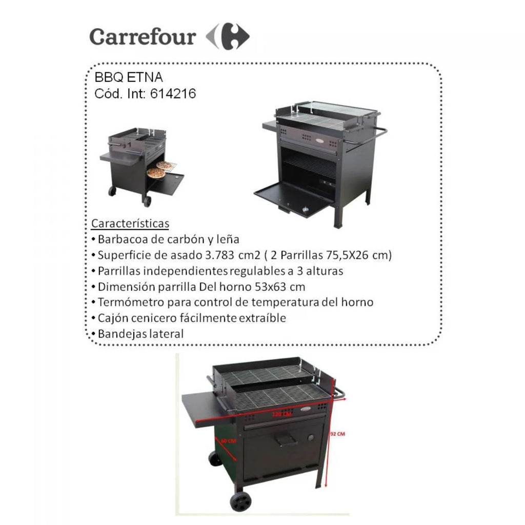 Grill węglowy Etna z piekarnikiem