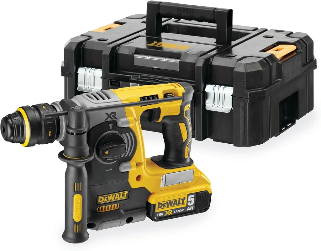 DeWalt DCH273P2T-QW 18 V - XR LI-ION Młot elektropneumatyczny bezszczotkowy XR 18 V SDS Plus 2,1J Li-Ion 5,0 Ah z walizką TSTAK II