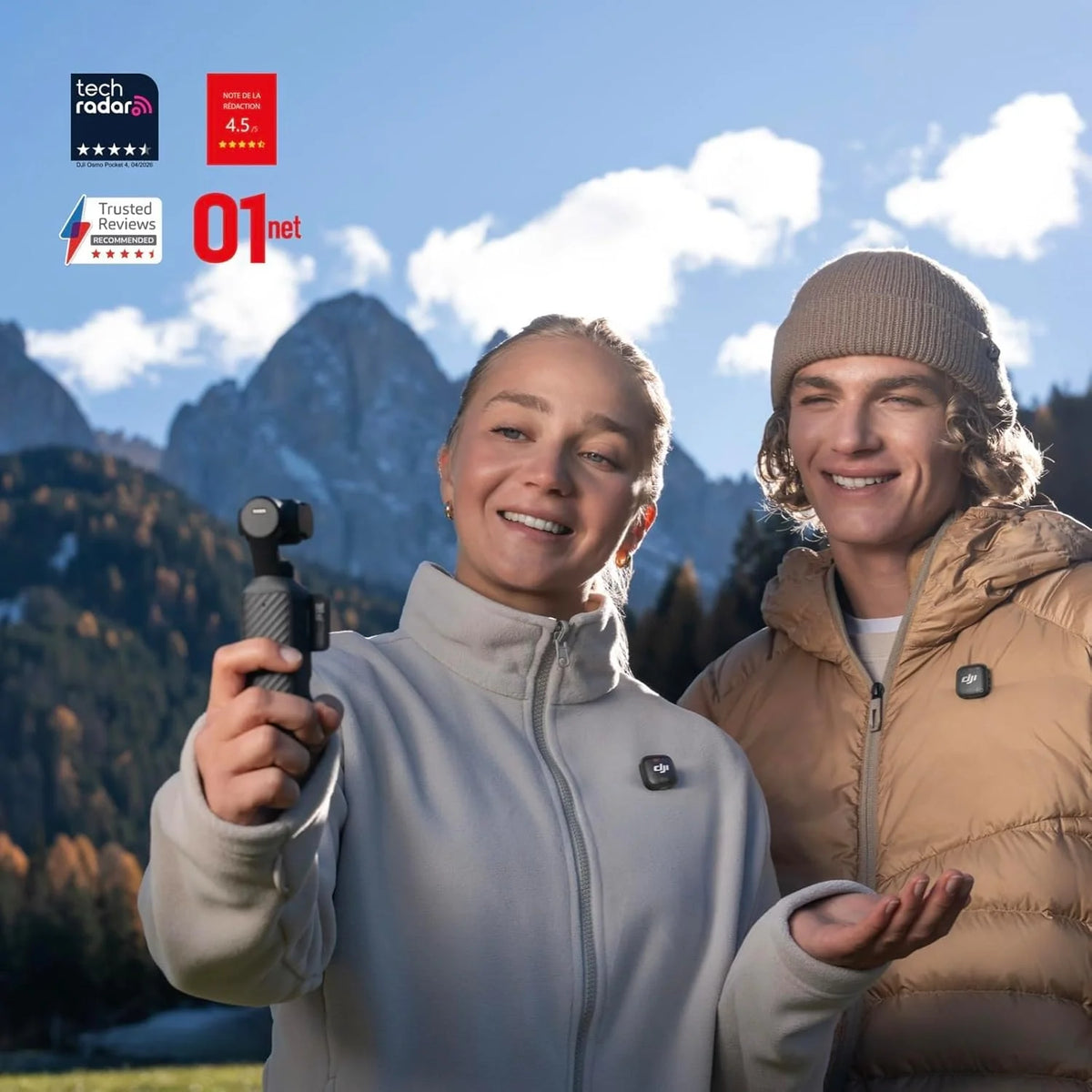 DJI Osmo Pocket 4 Creator Combo, kieszonkowa kamera Vlog, 1″ CMOS i 4K/240 kl./s, stabilizacja 3-osiowa, 2 x bezstratny zoom, wbudowana pamięć masowa 107 GB, nadajnik Mic 3, światło wypełniające