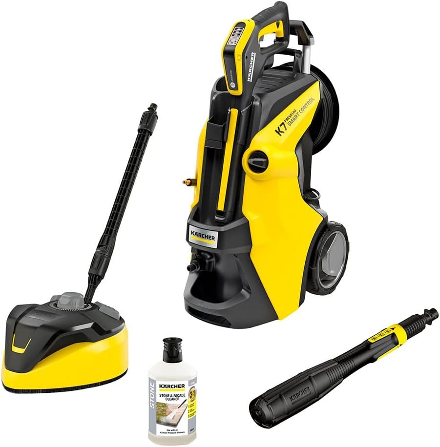 Myjka ciśnieniowa Kärcher K 7 Premium Smart Control Flex Home, ciśnienie: 180 barów, przepływ: 600 l/h, wydajność: 60 m²/h, filtr wody, waga: 18 kg, wąż elastyczny, lanca wielostrumieniowa
