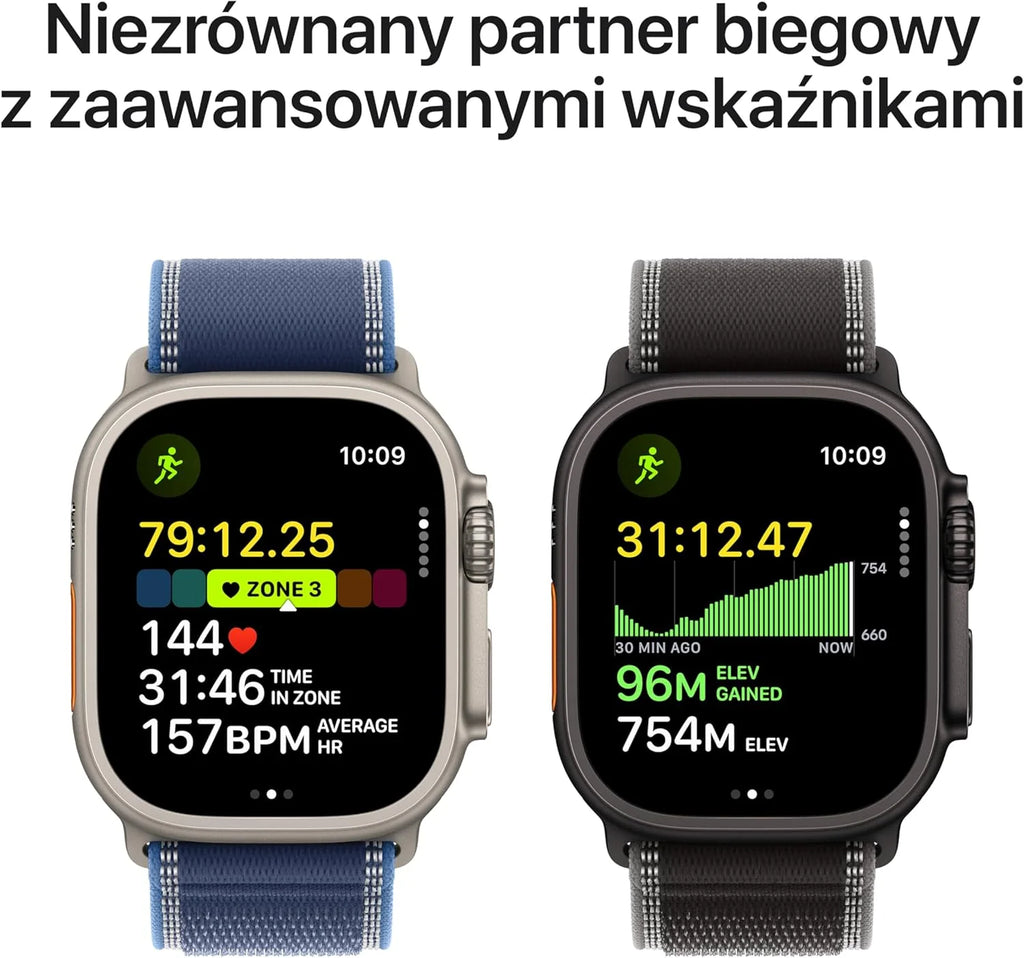 Apple Watch Ultra 3 GPS + Cellular 49 mm, najwyższej klasy zegarek do biegania i innych sportów z wytrzymałą kopertą z tytanu kolor czarny + Alpine Loop kolor czarny - M
