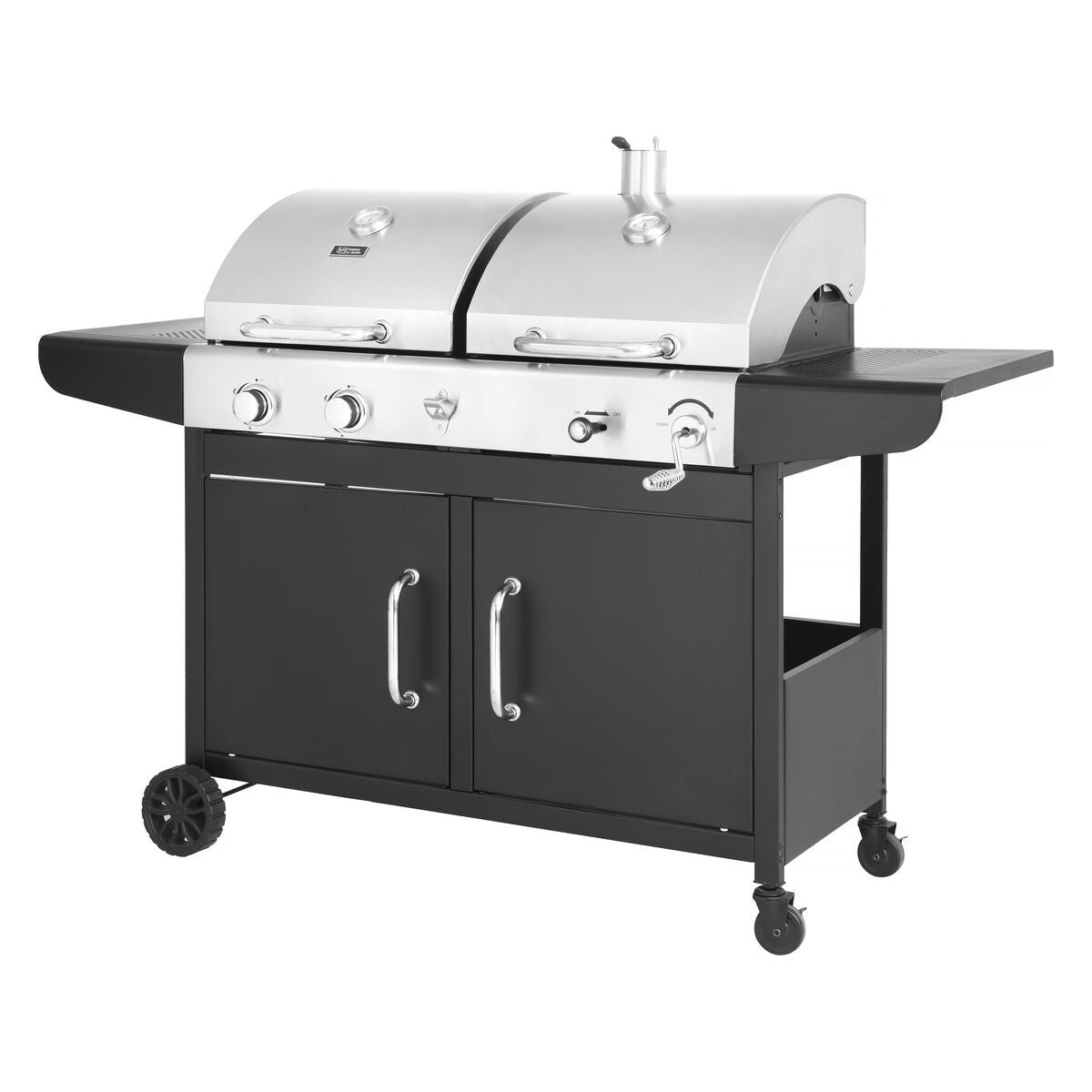 Grill gazowo-węglowy 2 w 1 Western - czarny(Por omisión)