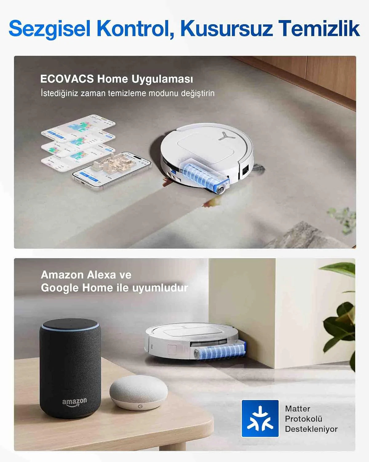 ECOVACS DEEBOT T80 Omni 18000Pa Robot Odkurzacz Biały