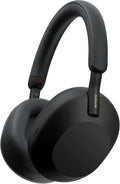 Sony WH-1000XM5 ANC Bezprzewodowe Słuchawki Nauszne z Redukcją Hałasu, Bluetooth, Clear Call Quality, Hi-Res, Do 30H Baterii, Szybkie Ładowanie, Alexa i Google Assistant, IOS i Android - Czarne(Z twardym etui/Czarny)