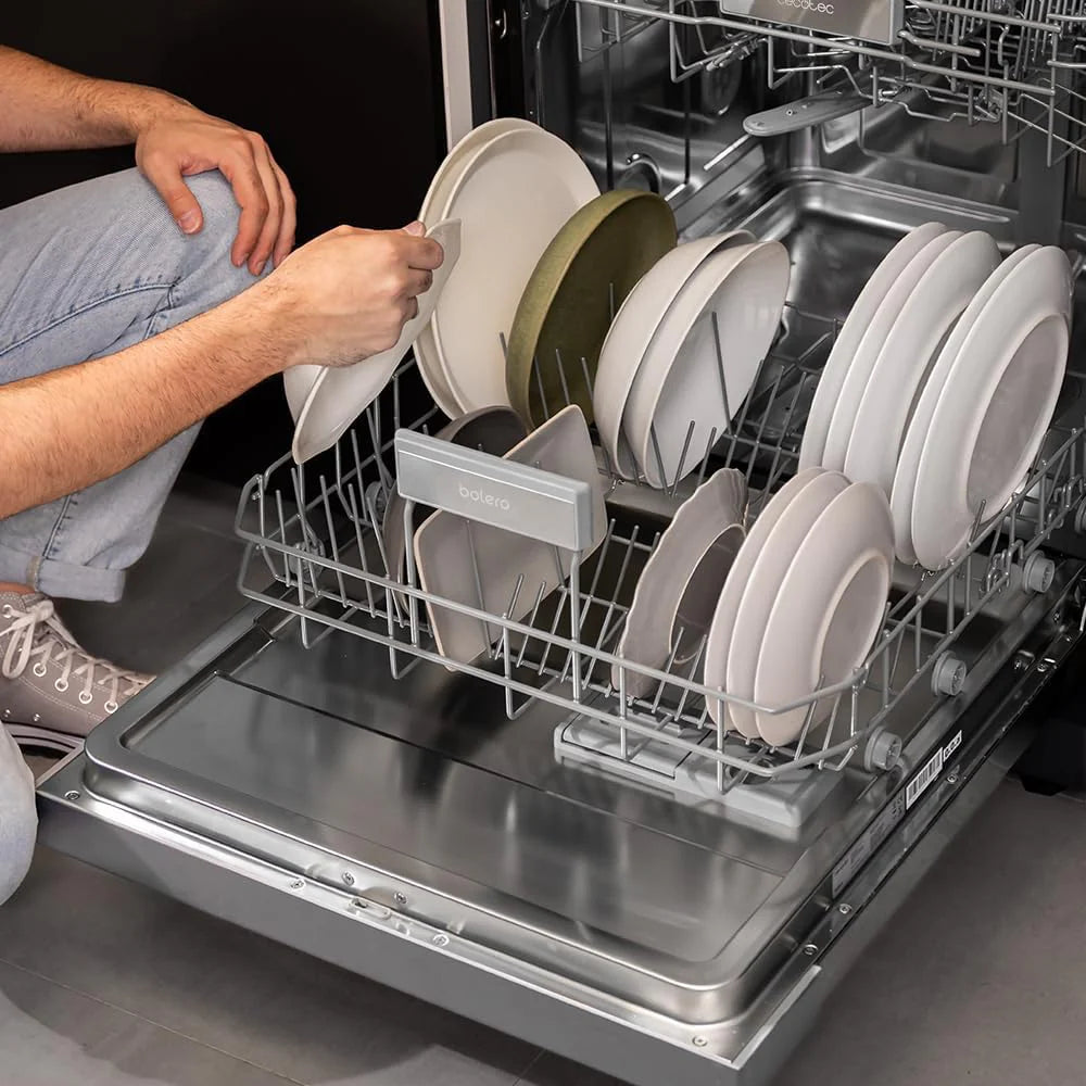 Cecotec Zmywarka Wolnostojący 60 cm Bolero Aguazero 6200 Inox D. Klasa D, 14 sztućców, 6 Programów z Dual Zone Wash, Dry+, Turbo Dry+, Pół obciążenia, Delay Start i Electronic AquaStop