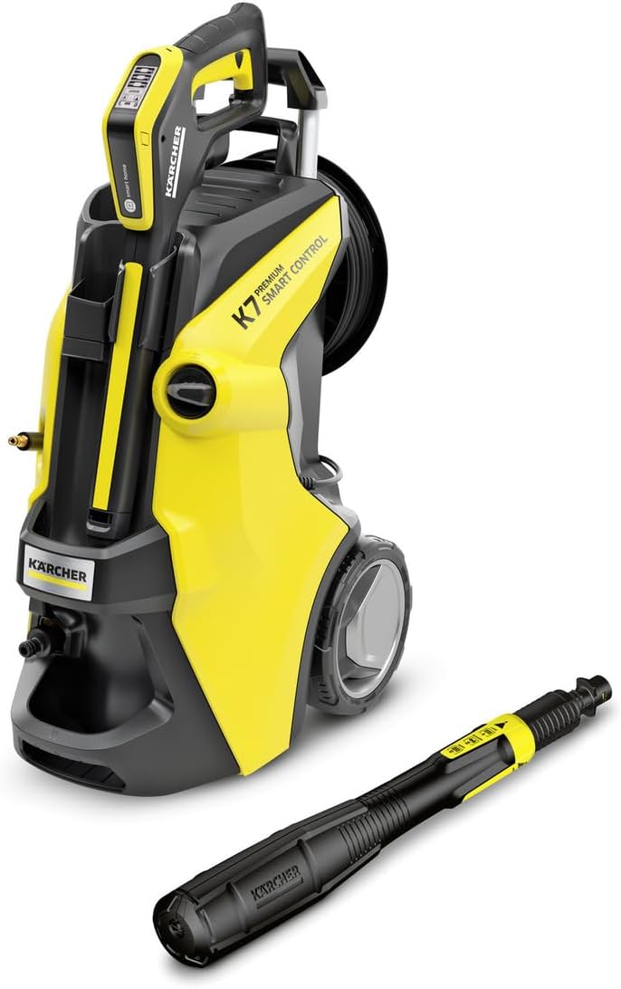 Myjka ciśnieniowa Kärcher K 7 Premium Smart Control Flex Home, ciśnienie: 180 barów, przepływ: 600 l/h, wydajność: 60 m²/h, filtr wody, waga: 18 kg, wąż elastyczny, lanca wielostrumieniowa