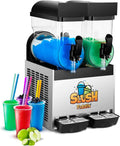 Royal Catering Maszyna do lodów Slushie Maker RCSL 2/15 (2 x 12 l, 770 W, -3 do 2 °C, nie zawiera BPA, 8-12 godzin cyklu pracy, stopień twardości: 4 stopnie)