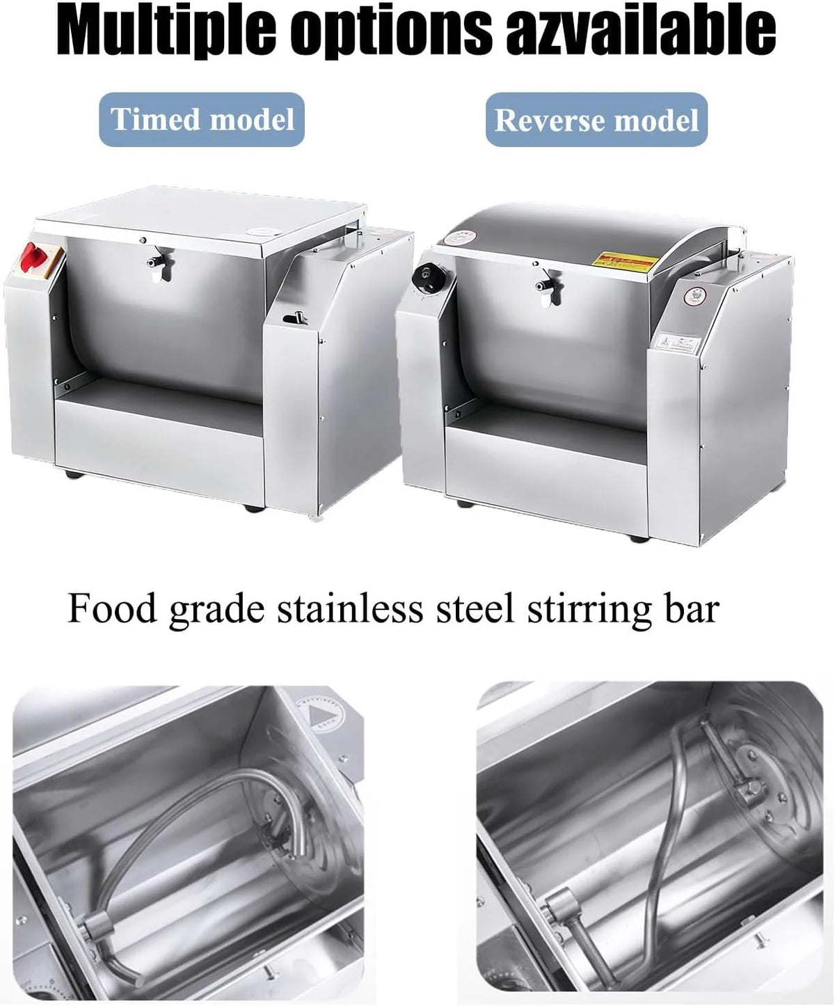 1100w/1500w Profesjonalny Mikser Spiralny Do Ciasta,Uniwersalny Komercyjny Mikser Do żywności,Elektryczny Blender,Timerem,30/50/70/100 Kg/H,Na Pizzę,Makaron,Chleb I Pieczywo 3KG